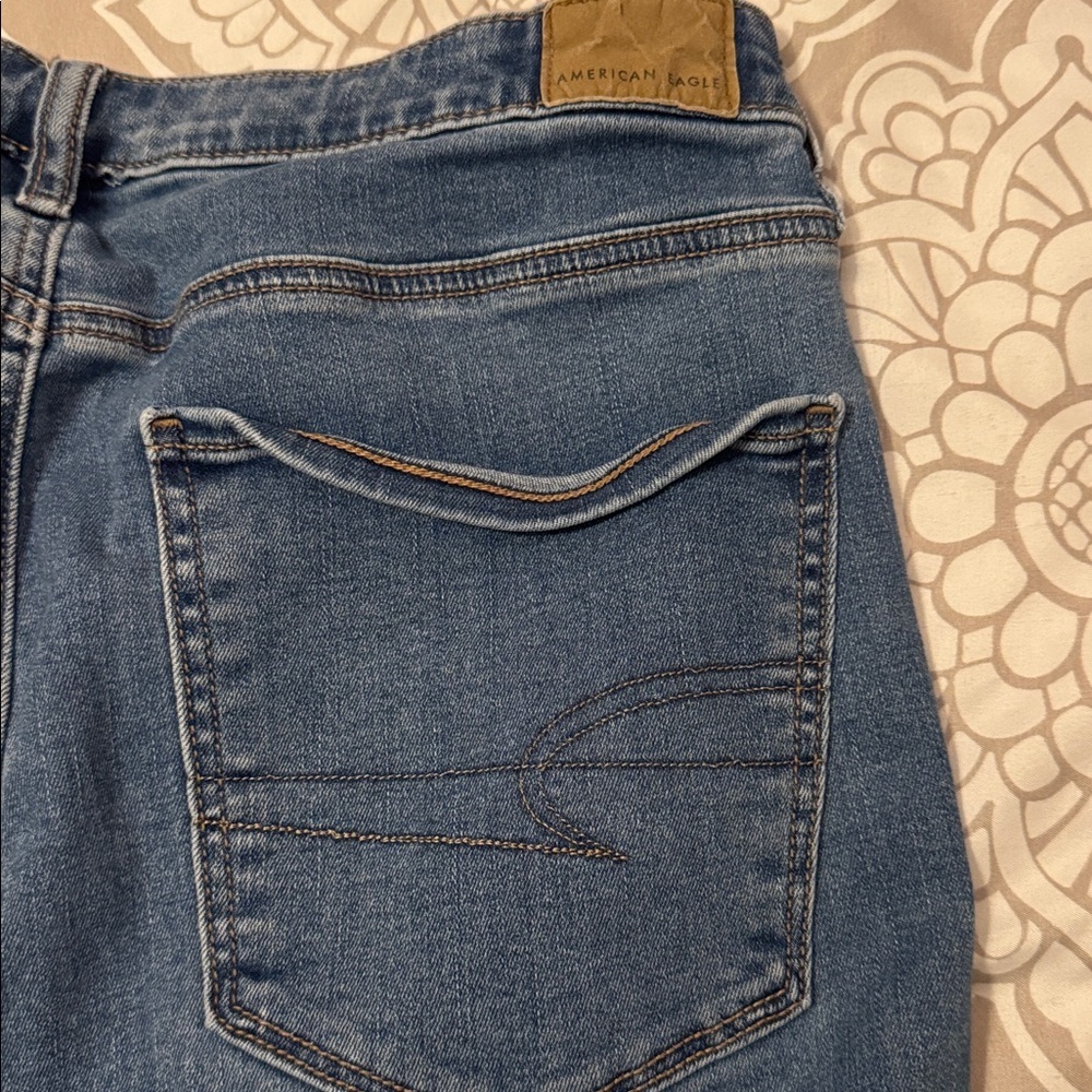American Eagle Outfitters Women's Super High Rise Jegging in Blue Size 12 Long - Picture 7 of 11